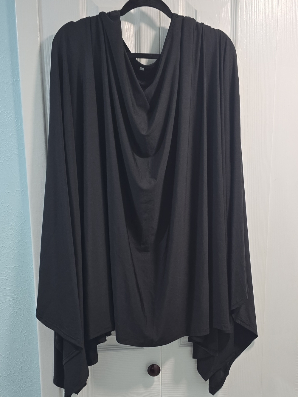 Black Draped Women's Sweater - Classic Lightweight Layer